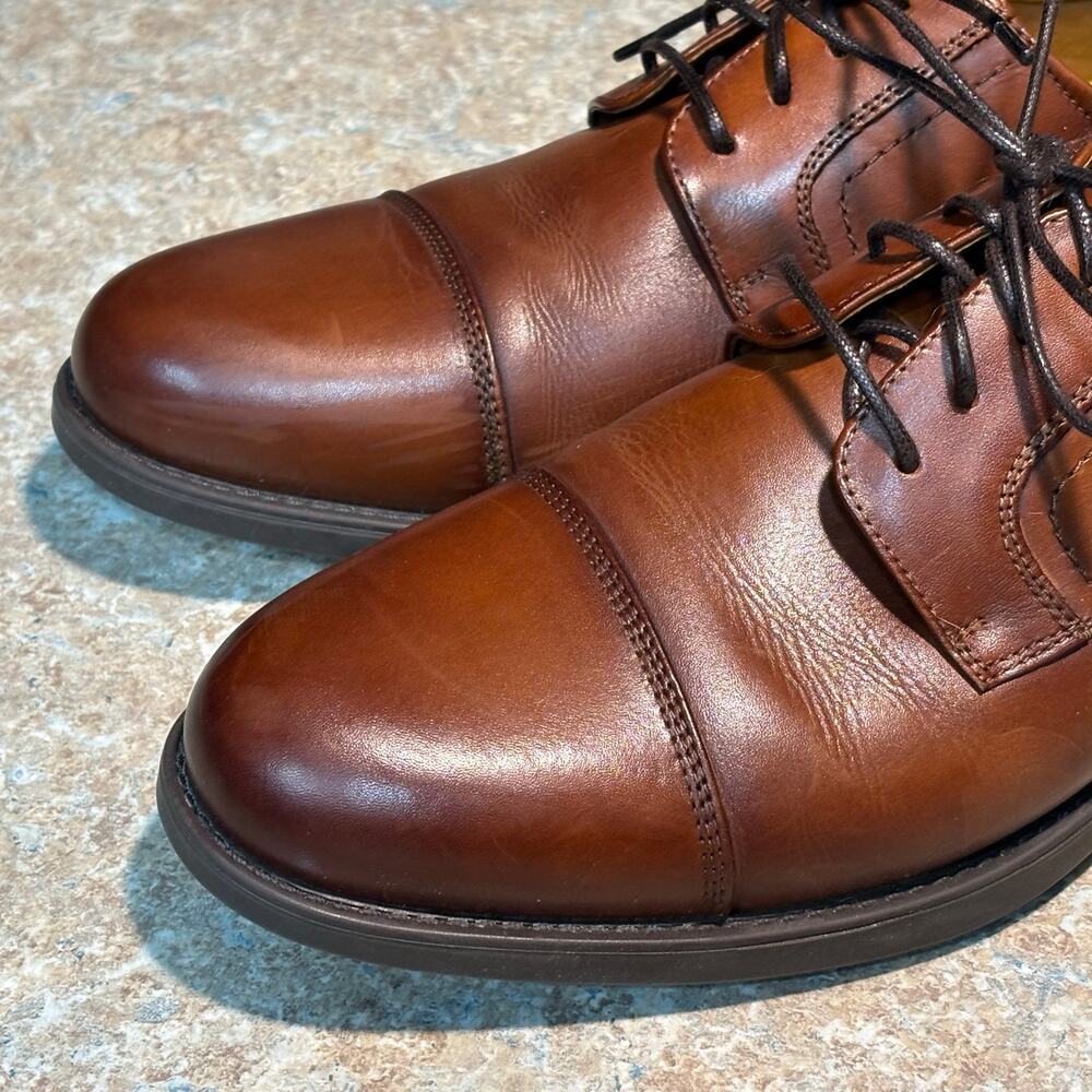 Florsheim Men's Midtown Cap Toe Brown Leather Lace Up Dress Shoes Oxford Size 10 - Picture 5 of 14